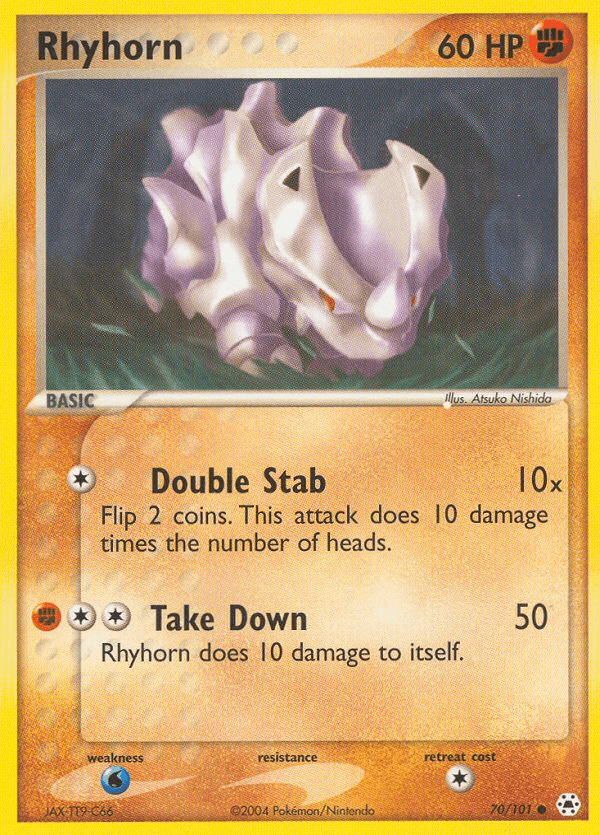 Carta Pokémon Rhyhorn 70