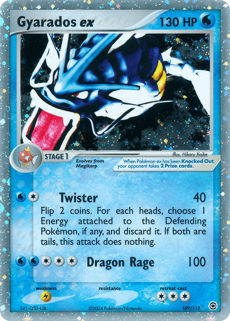 Carta Pokémon Gyarados ex 109 de FireRed & LeafGreen