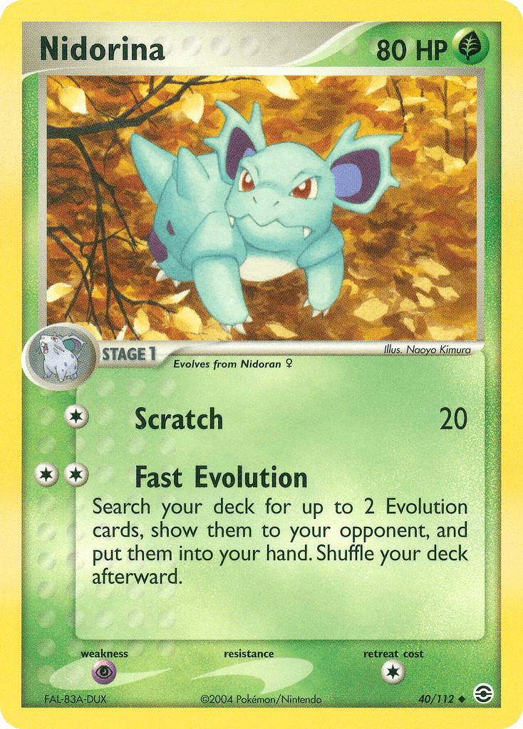 Carta Pokémon Nidorina 40