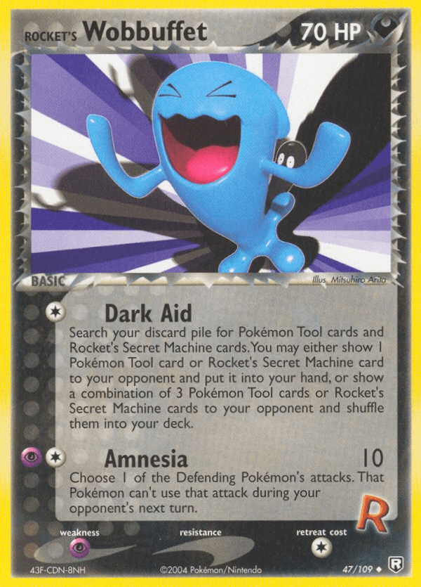 Carta Pokémon Rocket's Wobbuffet 47