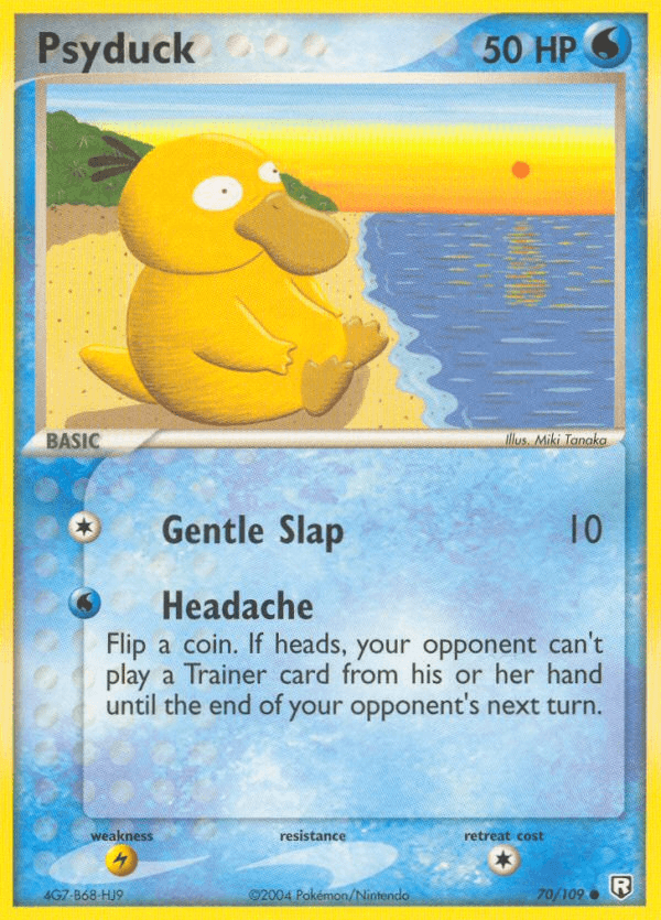 Carta Pokémon Psyduck 70 de Team Rocket Returns
