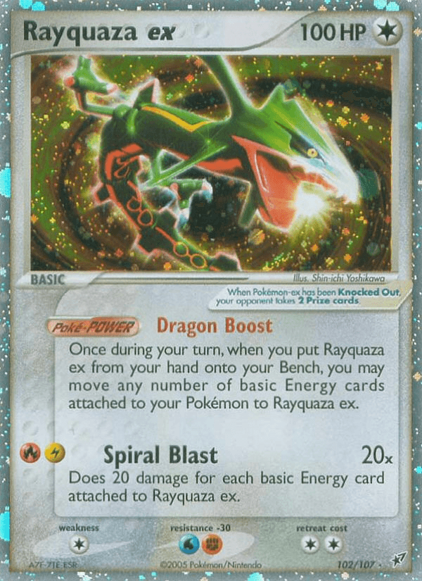 Carta Pokémon Rayquaza ex 102 de Deoxys