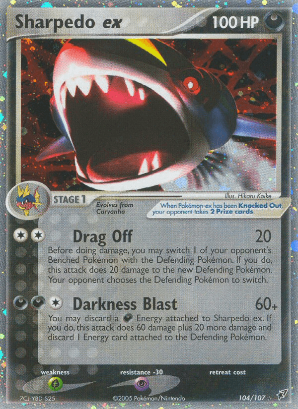 Carta Pokémon Sharpedo ex 104