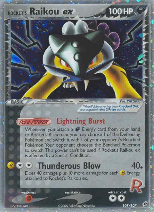 Carta Pokémon Rocket's Raikou ex 108
