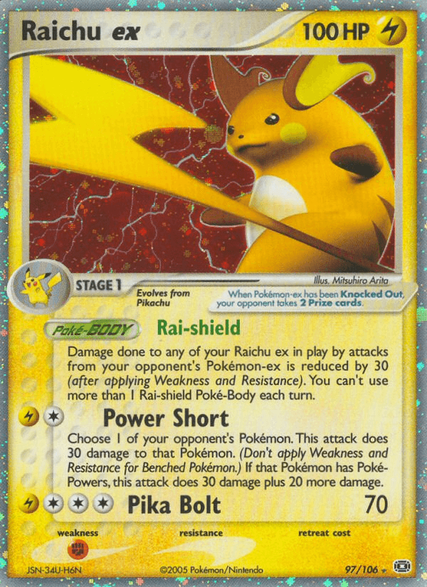 Carta Pokémon Raichu ex 97