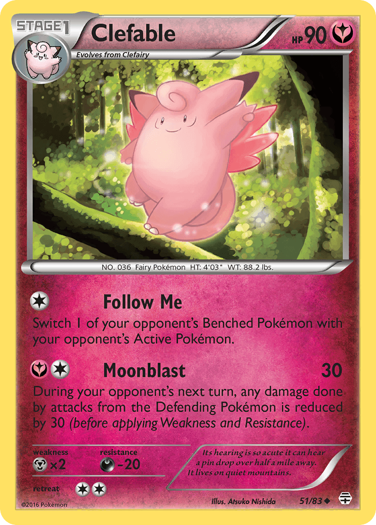 Carta Pokémon Clefable 51
