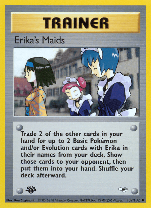 Carta Pokémon Erika's Maids 109 de Gym Heroes