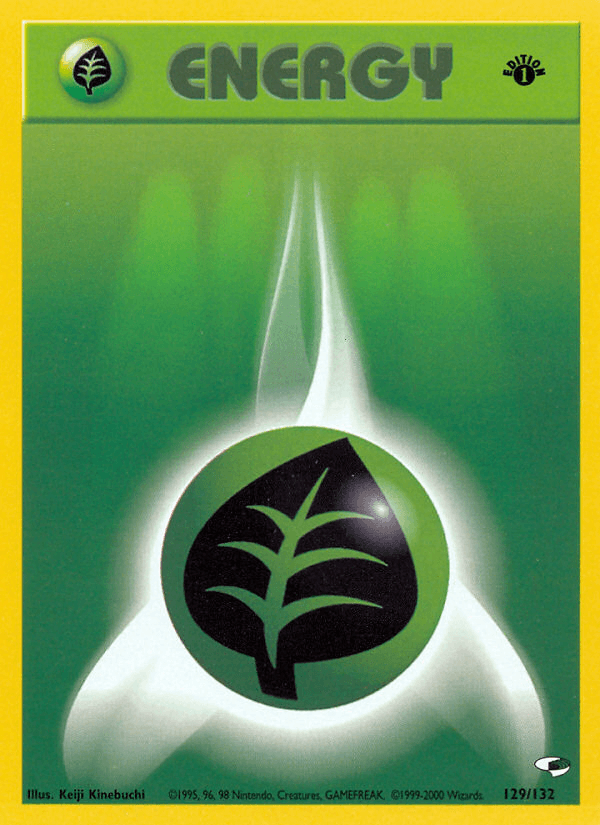 Carta Pokémon Grass Energy 129 de Gym Heroes
