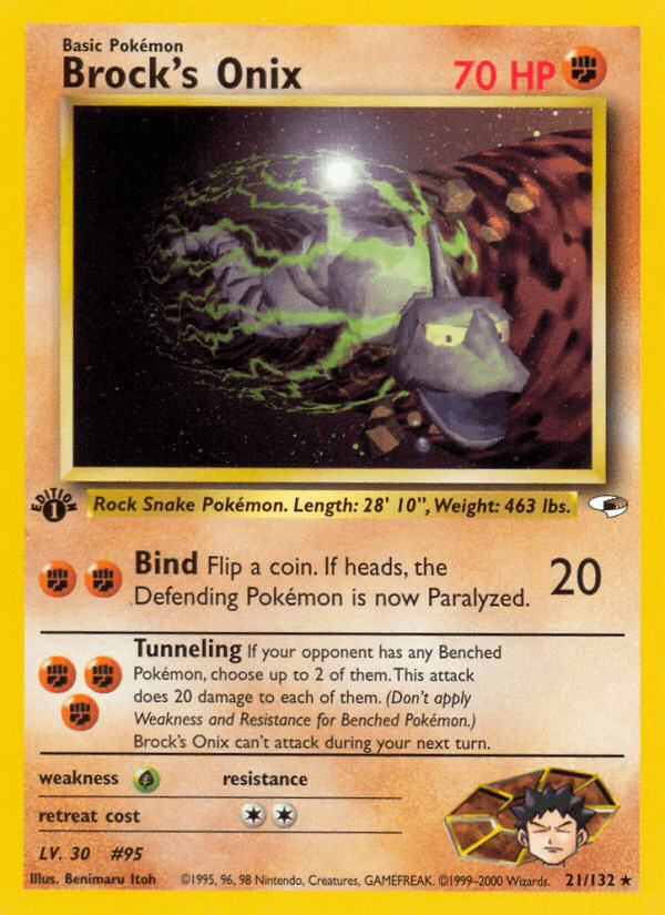 Carta Pokémon Brock's Onix 21