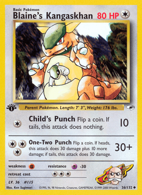 Carta Pokémon Blaine's Kangaskhan