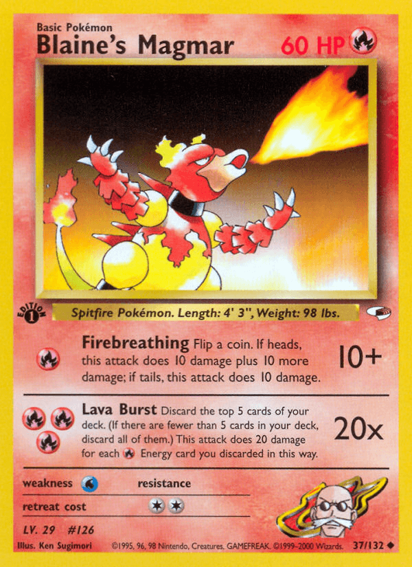 Carta Pokémon Blaine's Magmar