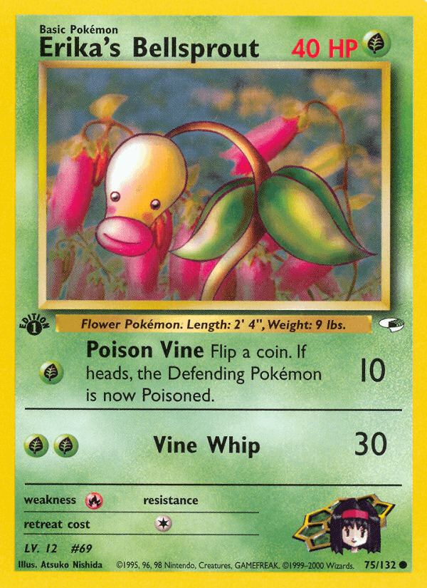 Carta Pokémon Erika's Bellsprout 75