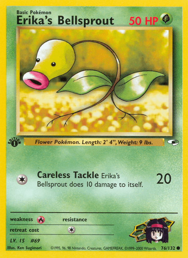 Carta Pokémon Erika's Bellsprout 76