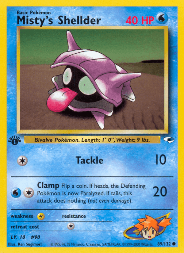 Carta Pokémon Misty's Shellder