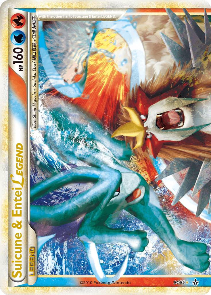 Carta Pokémon Suicune & Entei LEGEND 94 de HS—Unleashed