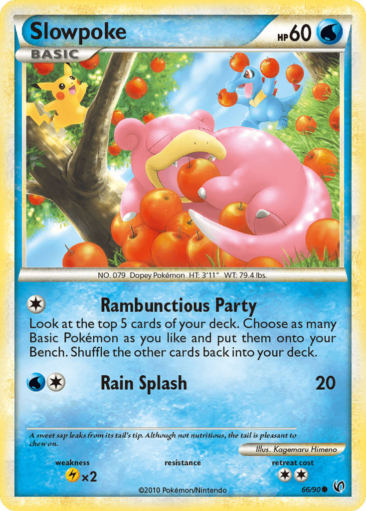 Carta Pokémon Slowpoke 66