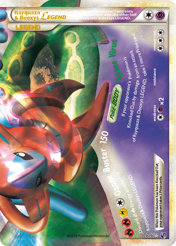 Carta Pokémon Rayquaza & Deoxys LEGEND 90
