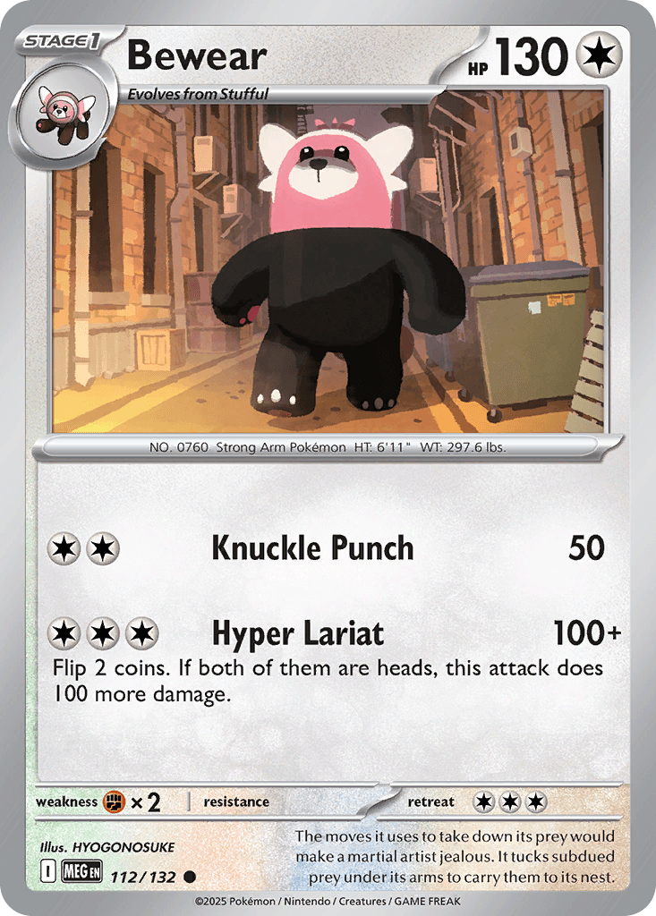 Carta Pokémon Bewear