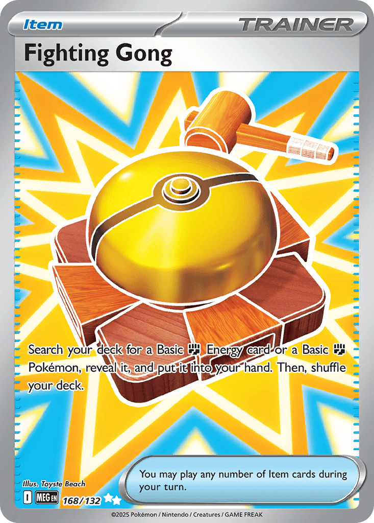 Carta Pokémon Fighting Gong 168 de Mega Evolution