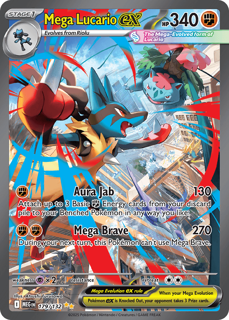 Carta Pokémon Mega Lucario ex 179