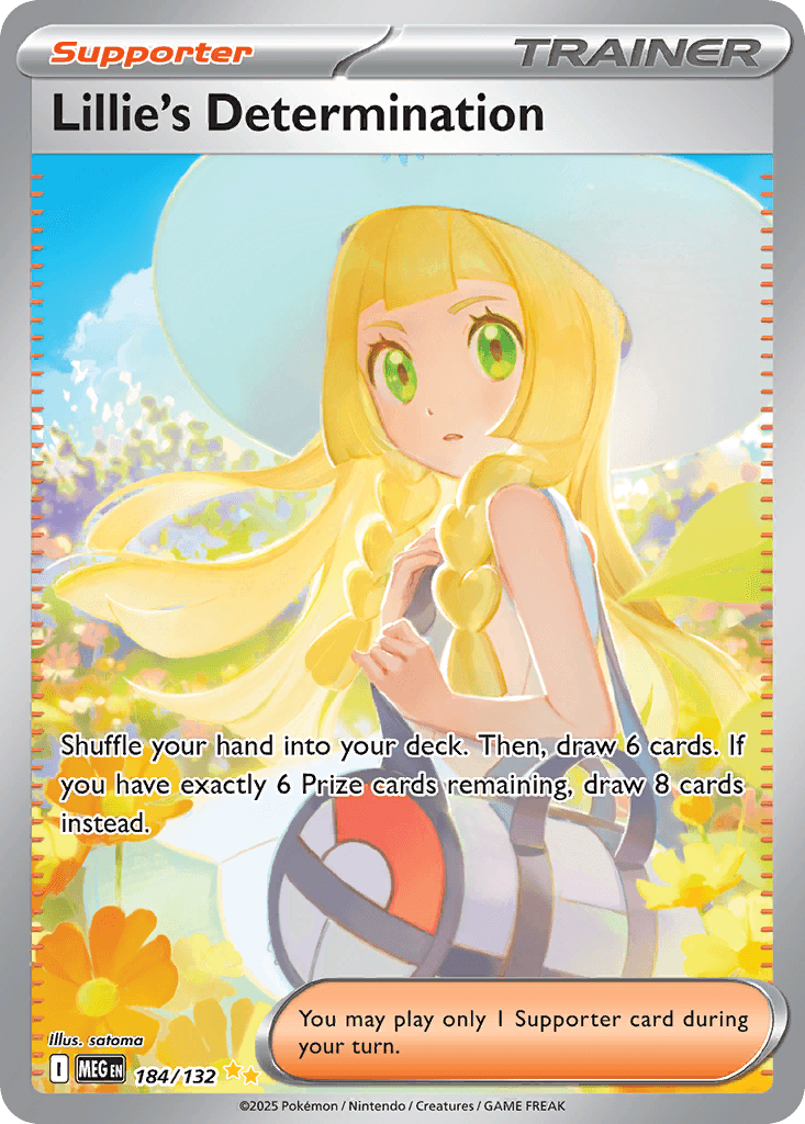 Carta Pokémon Lillie's Determination 184 de Mega Evolution