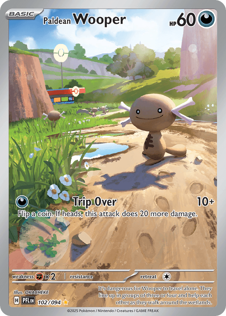 Carta Pokémon Paldean Wooper 102