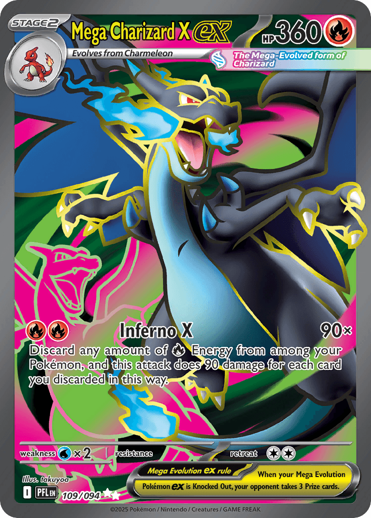 Carta Pokémon Mega Charizard X ex 109