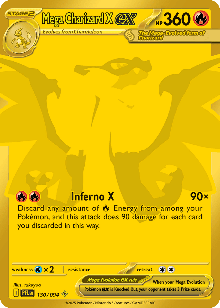 Carta Pokémon Mega Charizard X ex 130