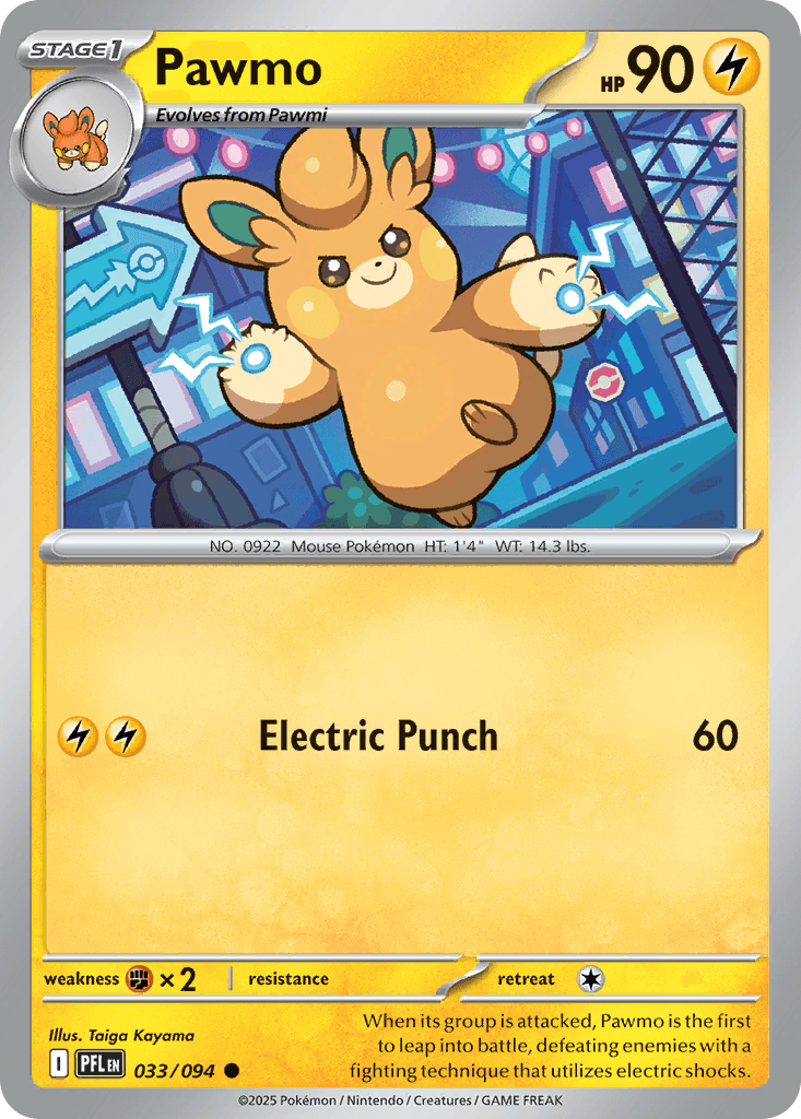Carta Pokémon Pawmo 33
