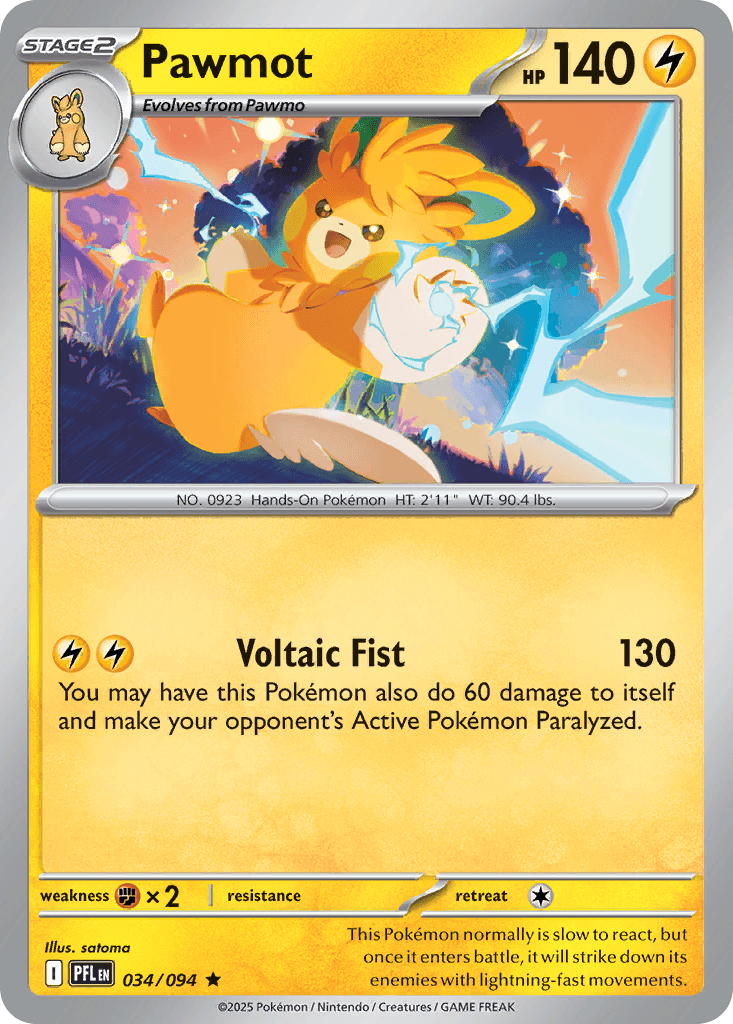 Carta Pokémon Pawmot 34