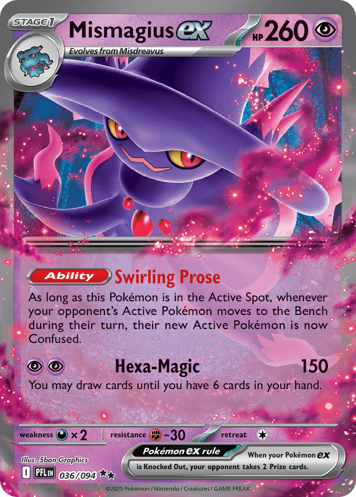 Carta Pokémon Mismagius ex 36