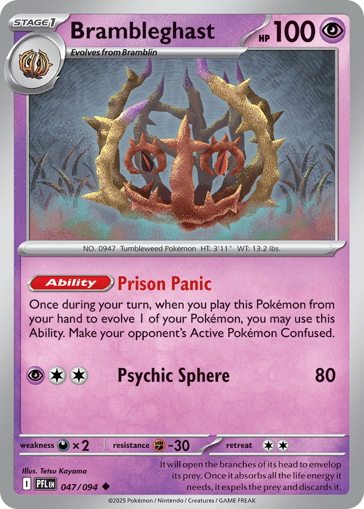 Carta Pokémon Brambleghast 47
