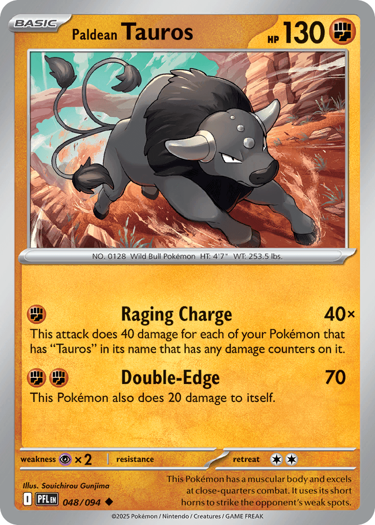 Carta Pokémon Paldean Tauros 48