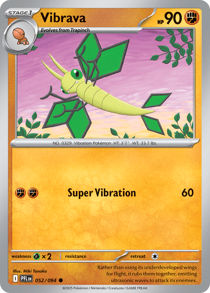 Carta Pokémon Vibrava 52