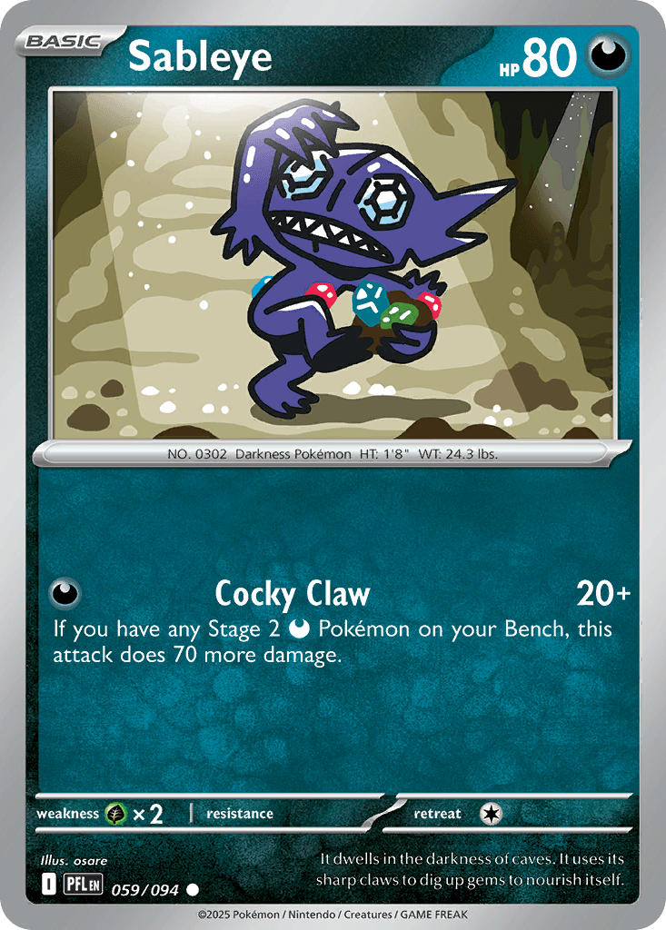 Carta Pokémon Sableye 59