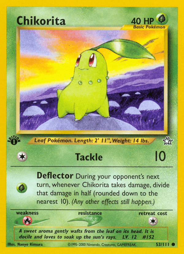 Carta Pokémon Chikorita 53 de Neo Genesis