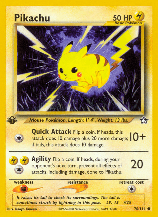 Carta Pokémon Pikachu
