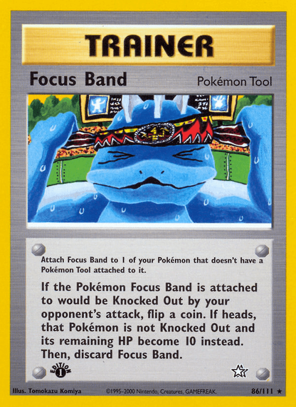Carta Pokémon Focus Band 86 de Neo Genesis
