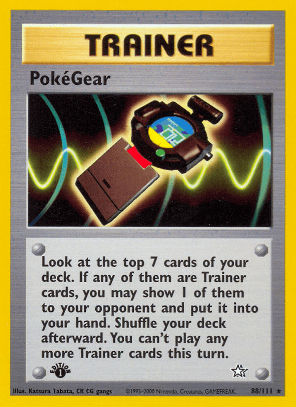 Carta Pokémon PokéGear 88 de Neo Genesis