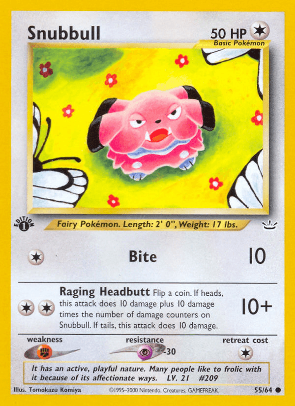 Carta Pokémon Snubbull 55 de Neo Revelation