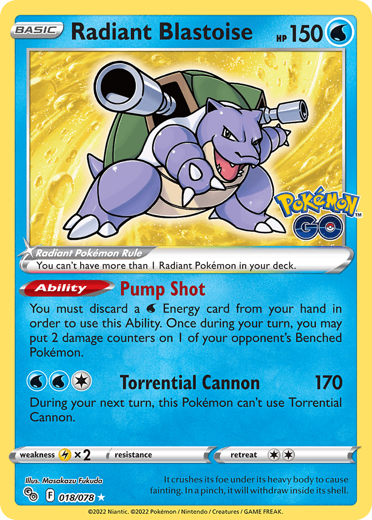 Carta Pokémon Radiant Blastoise 18