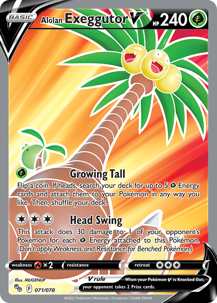 Carta Pokémon Alolan Exeggutor V
