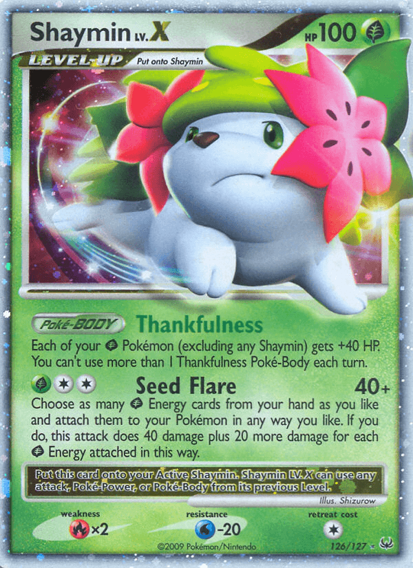Carta Pokémon Shaymin LV.X 126 de Platinum