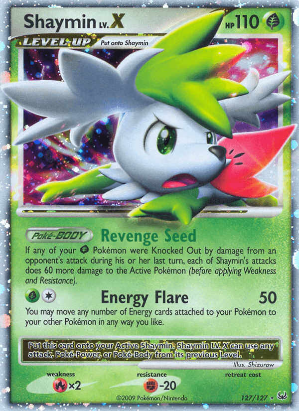 Carta Pokémon Shaymin LV.X 127 de Platinum