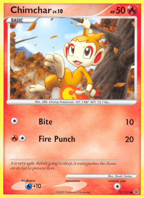 Carta Pokémon Chimchar 70
