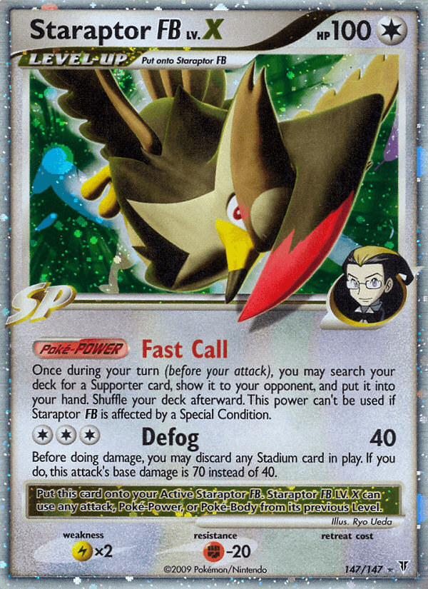 Carta Pokémon Staraptor FB LV.X 147 de Supreme Victors
