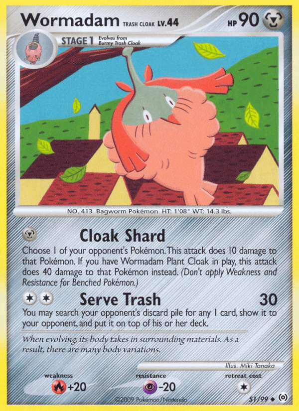 Carta Pokémon Wormadam Trash Cloak 51