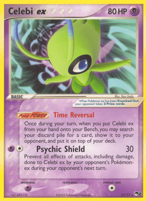 Carta Pokémon Celebi ex 17 de POP Series 2