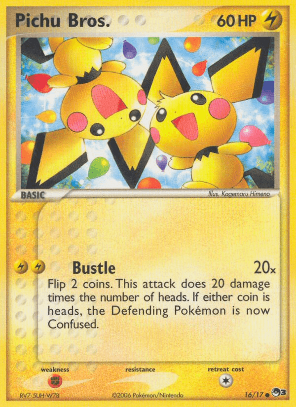 Carta Pokémon Pichu Bros. 16 de POP Series 3