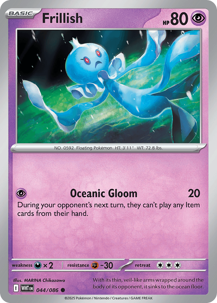 Carta Pokémon Frillish 44